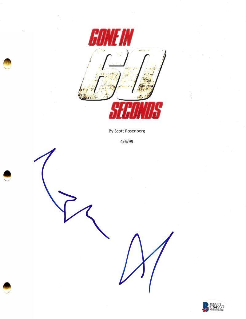 Angelina Jolie Authentic Autographed Gone in 60 Seconds Script