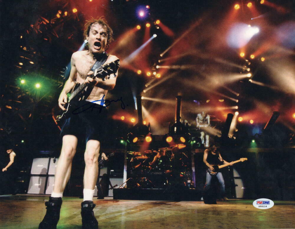 Angus Young of AC/DC Authentic Autographed 11x14 Photo