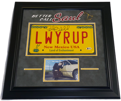 Bob Odenkirk Authentic Autographed LWYRUP License Plate & Custom Frame