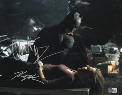 Christian Bale & Katie Holmes Authentic Autographed 11x14 Photo