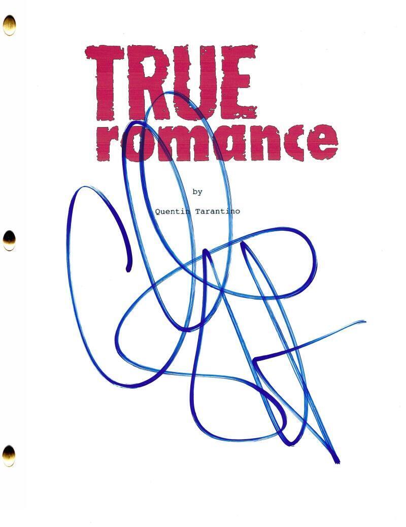 Christian Slater Authentic Autographed True Romance Script