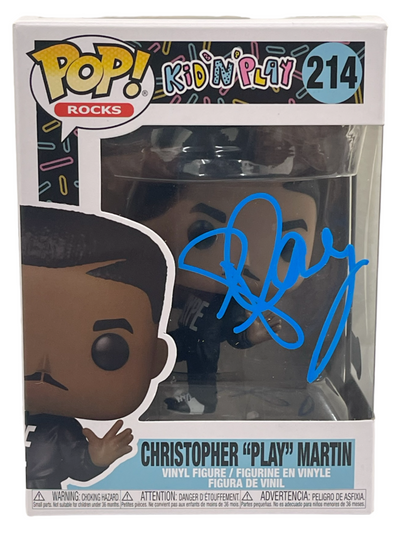 Christopher Play Martin Authentic Autographed Christopher "Play" Martin Kid 'n' Play 214 Funko Pop Figure