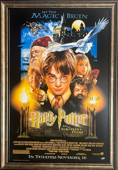 Daniel Radcliffe Authentic Autographed Harry Potter and the Sorcerer's Stone Framed Full Size Poster