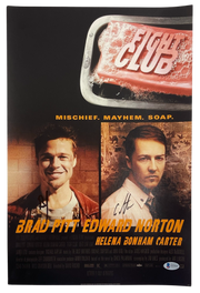 Ed Norton & Brad Pitt Authentic Autographed 12x18 Photo Poster