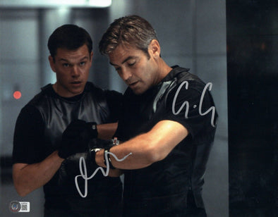 George Clooney & Matt Damon Authentic Autographed 11x14 Photo
