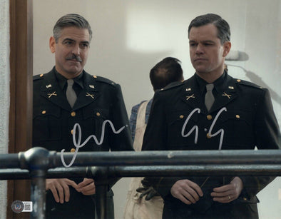 George Clooney & Matt Damon Authentic Autographed 11x14 Photo