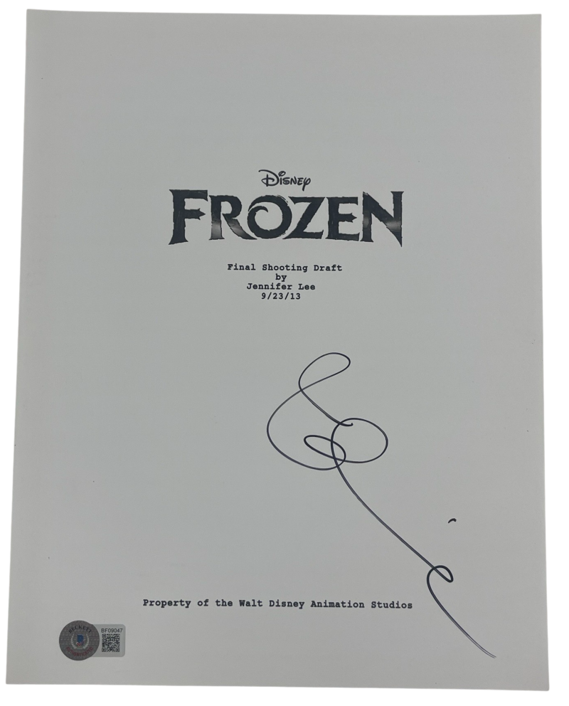 Idina Menzel Authentic Autographed Frozen Script