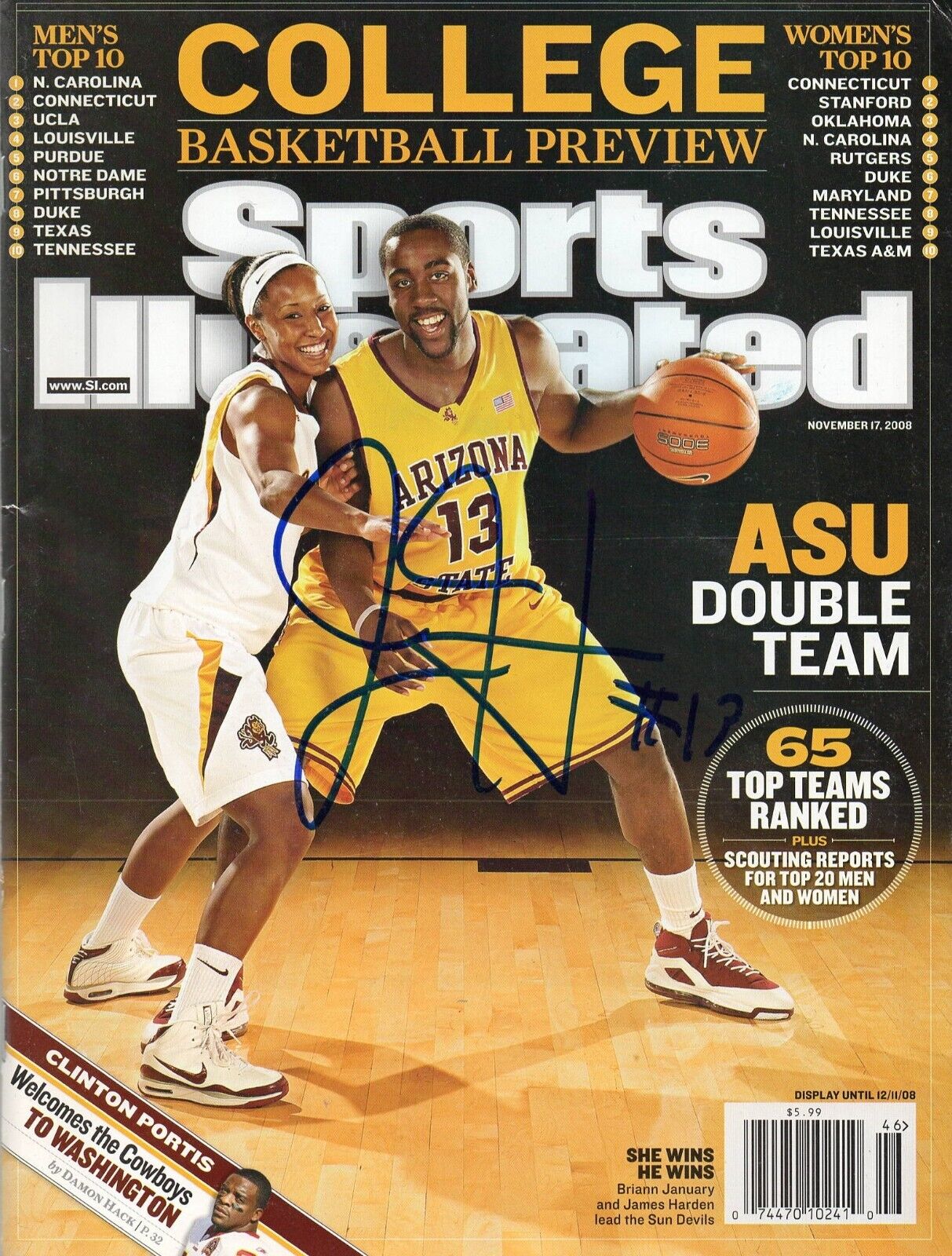 Jason Kidd Authentic Autographed Sports Illustrated Magazine 05/19