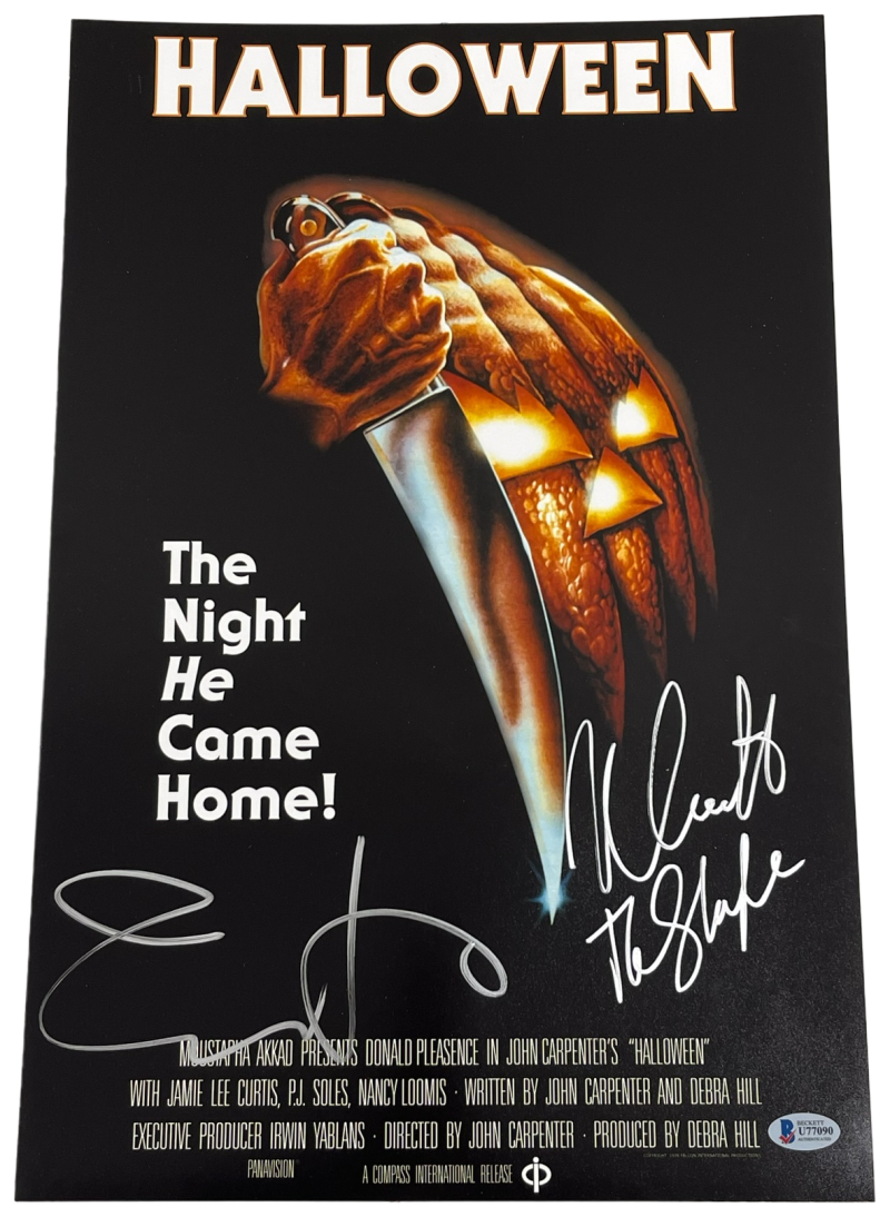 Jamie Lee Curtis & Nick Castle Authentic Autographed 12x18 Photo Poster