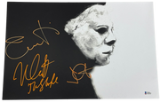 Jamie Lee Curtis, Nick Castle & John Carpenter Authentic Autographed 12x18 Photo Poster