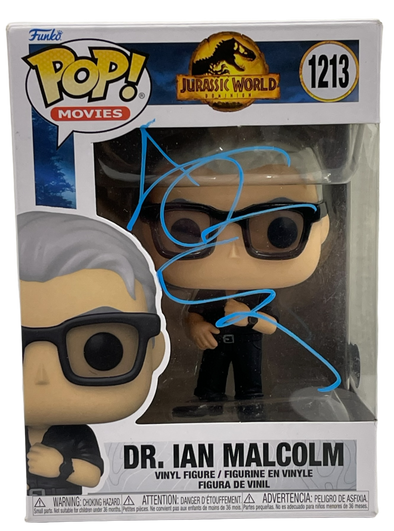 Jeff Goldblum Authentic Autographed Dr. Ian Malcolm Jurassic World 1213 Funko Pop Figure