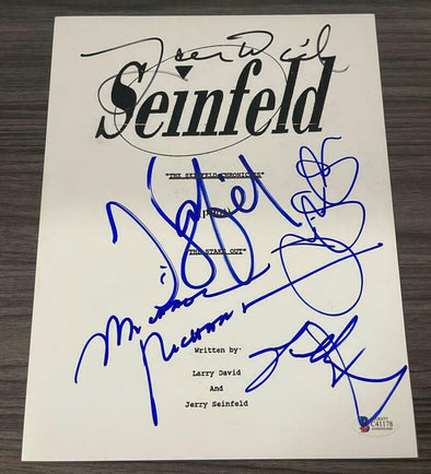 Jerry Seinfeld, Larry David, Jason Alexander, Michael Richards & Julia Louis-Dreyfus Authentic Autographed Seinfeld Pilot Script