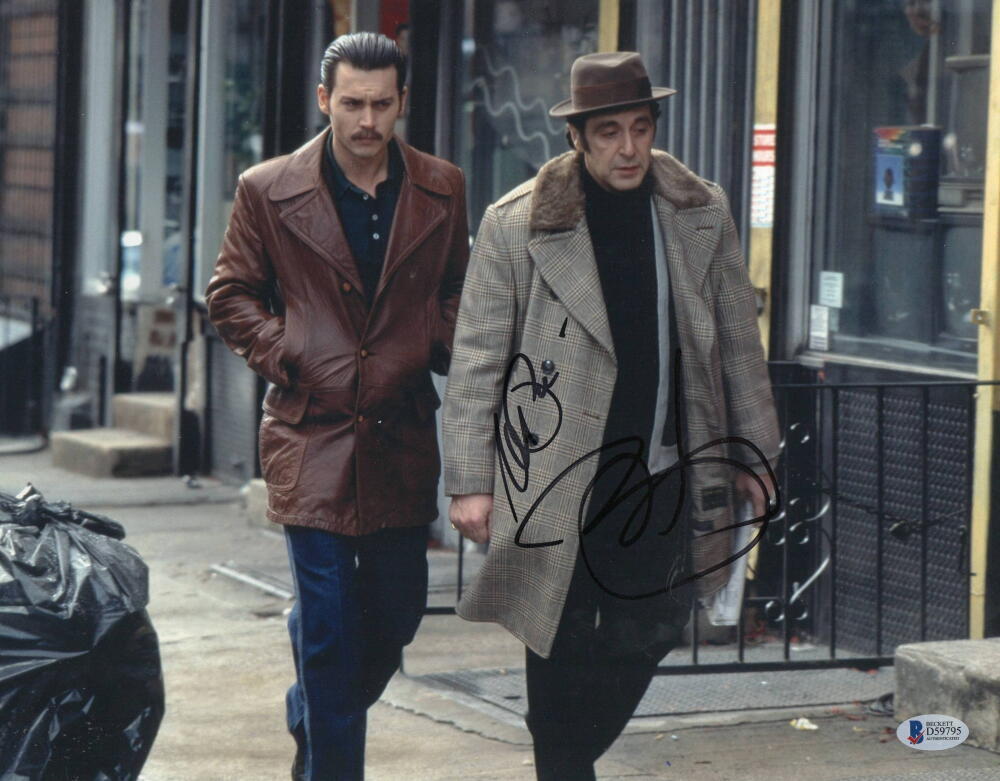 Johnny Depp & Al Pacino Authentic Autographed 11x14 Photo