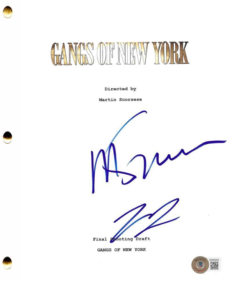Leonardo Dicaprio and Martin Scorsese Authentic Autographed Gangs of New York Script