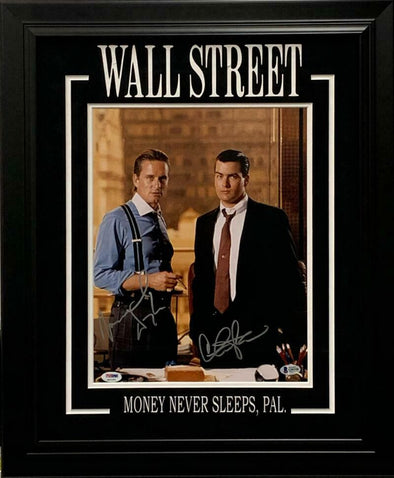 Michael Douglas & Charlie Sheen Authentic Autographed 11x14 Photo Custom Frame
