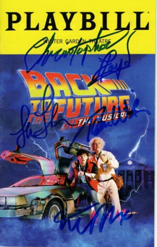 Back to the Future Cast Authentic Autographed Back to the Future The Musical Playbill