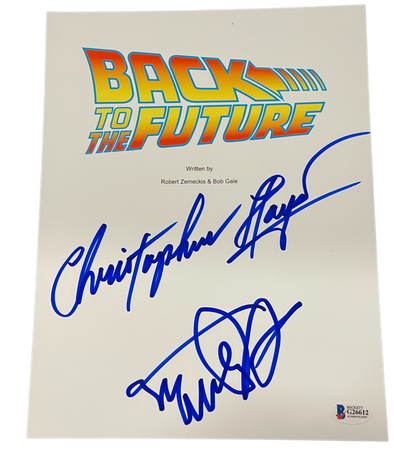 Michael J Fox & Christopher Lloyd Authentic Autographed Back to the Future Script