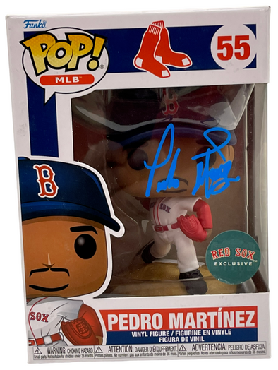 Pedro Martinez Authentic Autographed Red Sox MLB 55 Funko Pop Figure