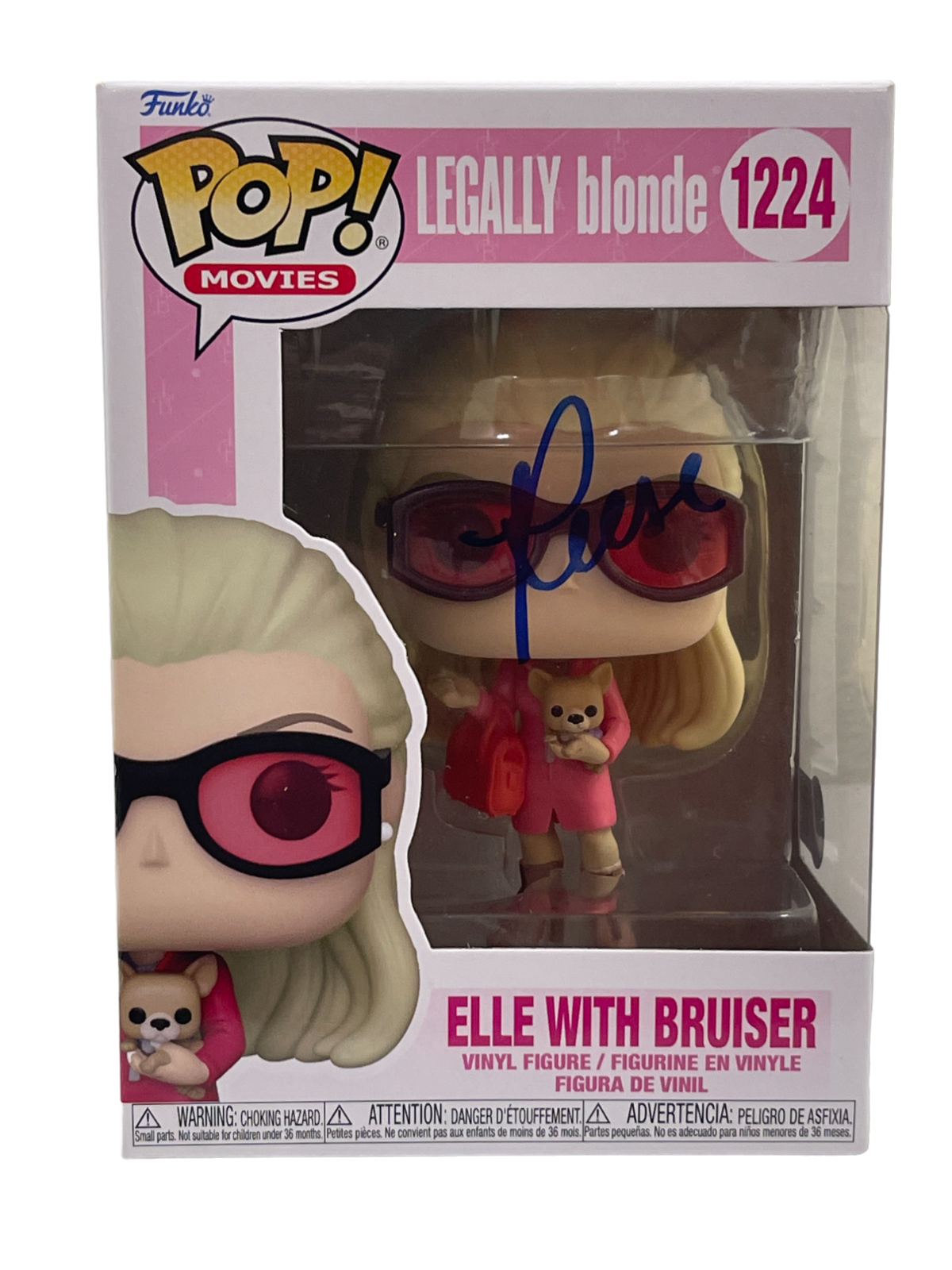 Reese Witherspoon Authentic Autographed Elle with Bruiser Legally Blonde  1224 Funko Pop Figure
