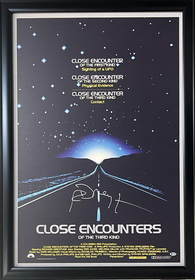 Richard Dreyfuss Authentic Autographed Close Encounters of the Third Kind Framed Full Size Poster