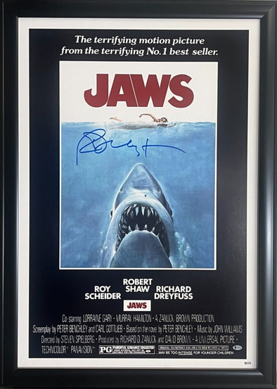 Richard Dreyfuss Authentic Autographed Jaws Framed Full Size Poster
