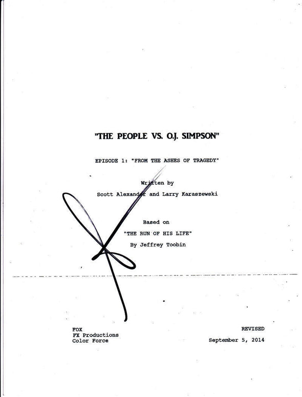 Sarah Paulson Authentic Autographed American Crime Story Script