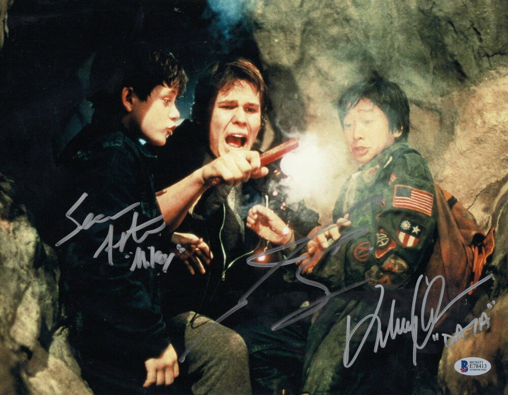 Sean Astin, Ke Huy Quan and Josh Brolin Authentic Autographed 11x14 Photo