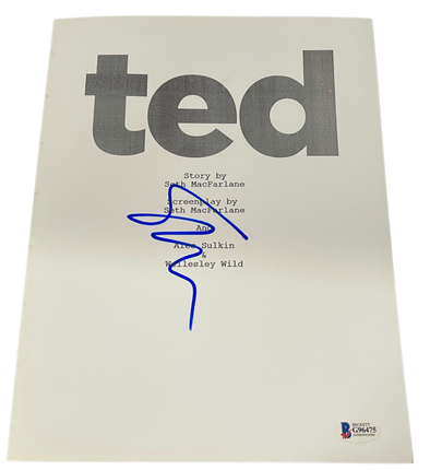 Seth MacFarlane Authentic Autographed Ted Script