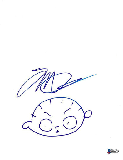Seth MacFarlane Authentic Autographed Stewie Family Guy Sketch Artwork