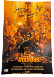 The Goonies Cast Authentic Autographed 12x18 Photo Poster