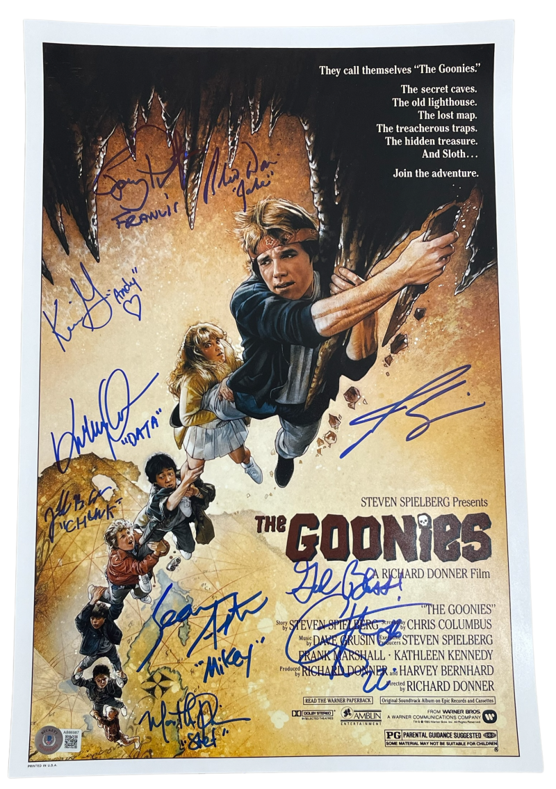 The Goonies Cast Authentic Autographed 12x18 Photo Poster