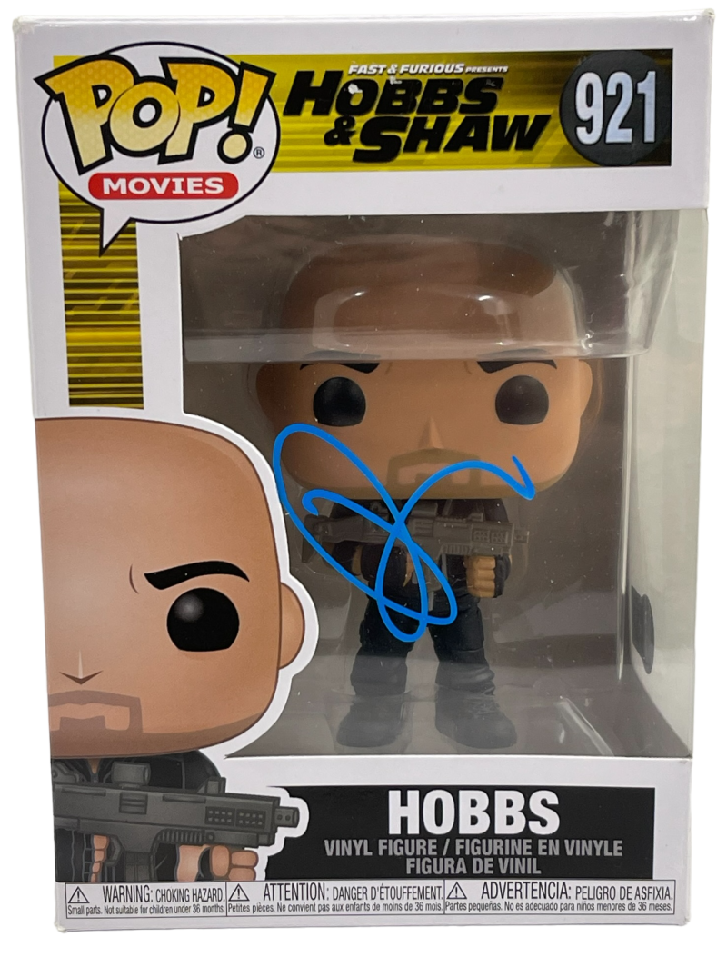 The Rock Dwayne Johnson Authentic Autographed Hobbs Fast & Furious Hobbs & Shaw 921 Funko Pop Figure