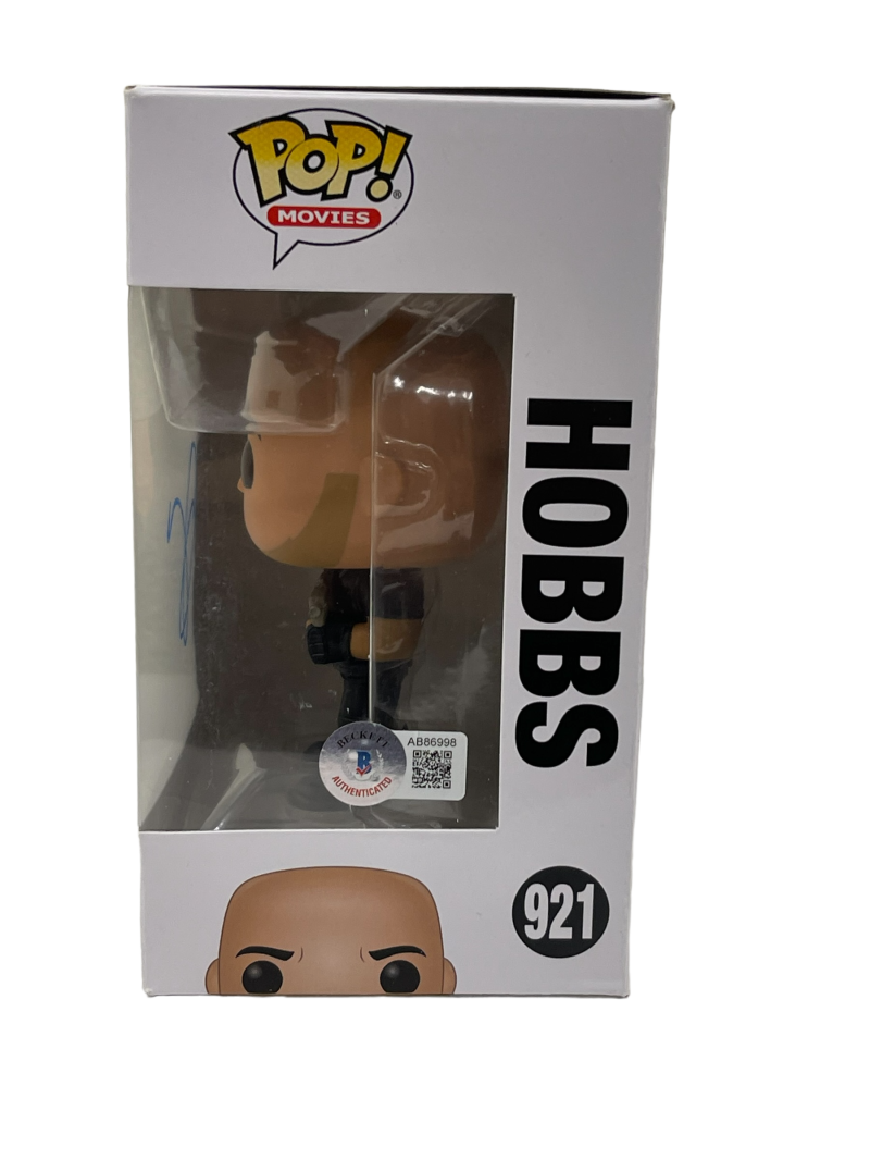 The Rock Dwayne Johnson Authentic Autographed Hobbs Fast & Furious Hobbs & Shaw 921 Funko Pop Figure