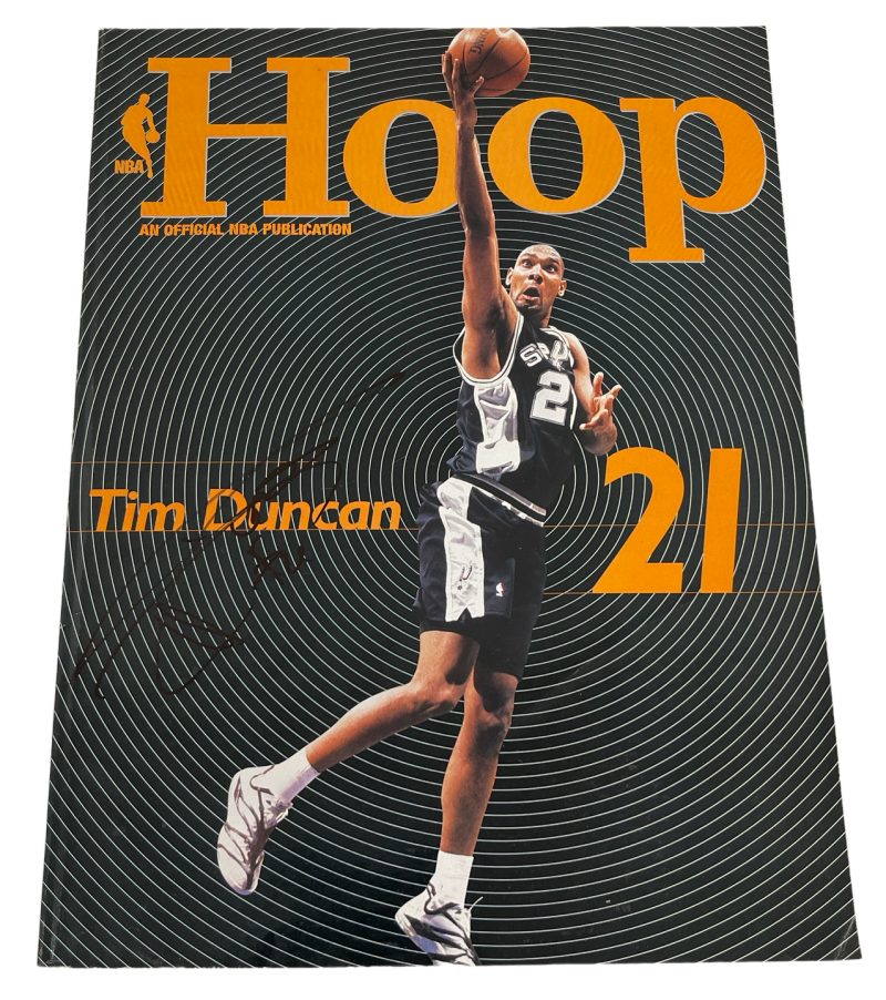 Tim Duncan Authentic Autographed Hoop Magazine