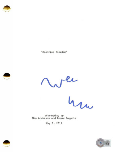 Wes Anderson Authentic Autographed Moonrise Kingdom Script