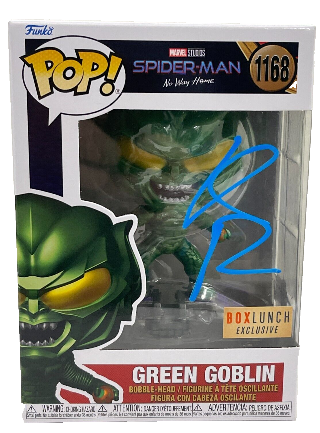 Willem Dafoe Authentic Autographed Green Goblin Spider-Man No Way Home 1168 Funko Pop Figure