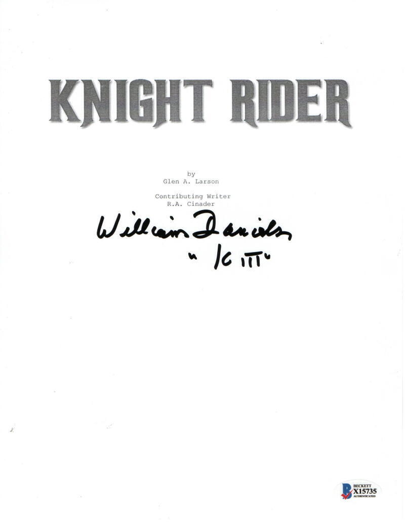 William Daniels Authentic Autographed 'Knight Rider' Script
