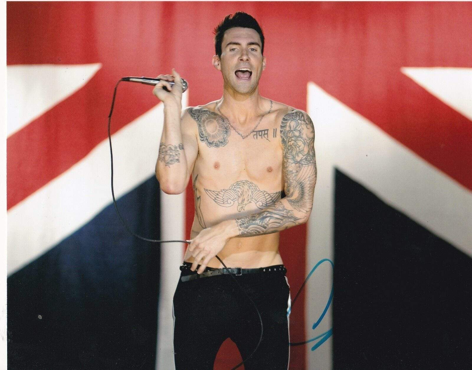 Adam Levine Authentic Autographed 8x10 Photo - Prime Time Signatures - Music