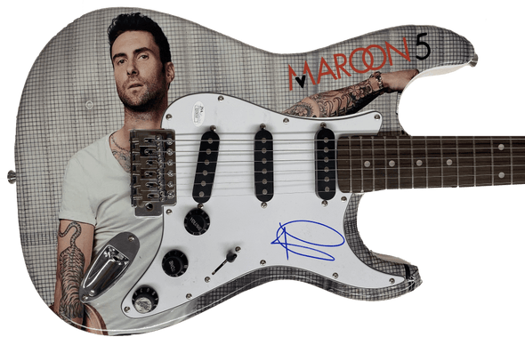 Adam Levine of Maroon 5 Authentic Autographed Full Size Custom Electric Guitar - Prime Time Signatures - Music