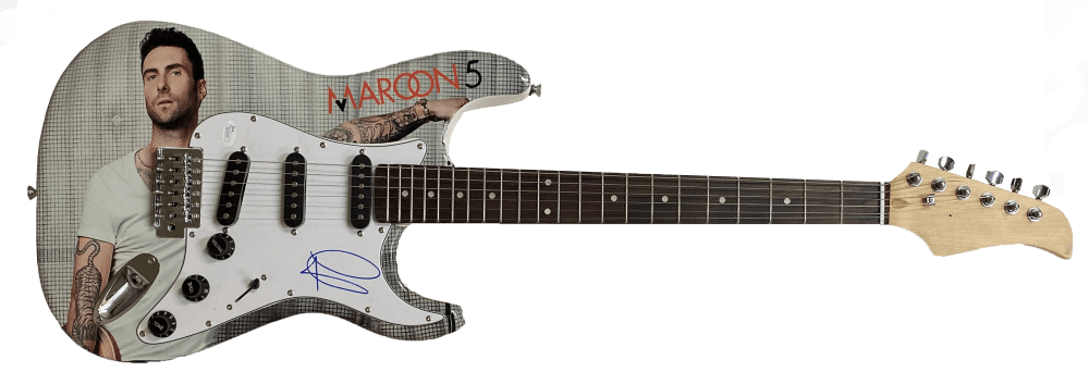 Adam Levine of Maroon 5 Authentic Autographed Full Size Custom Electric Guitar - Prime Time Signatures - Music