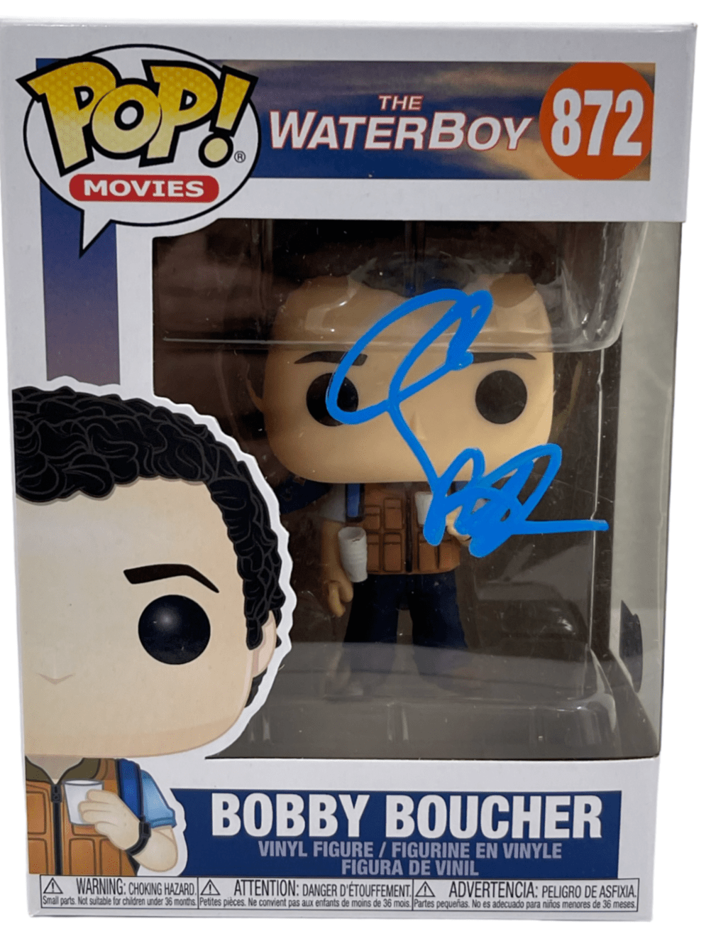 Adam Sandler Authentic Autographed Bobby Boucher The Waterboy 872 Funko Pop Figure