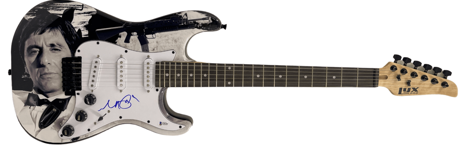 Al Pacino Signed Guitar Beckett COA - Detail View