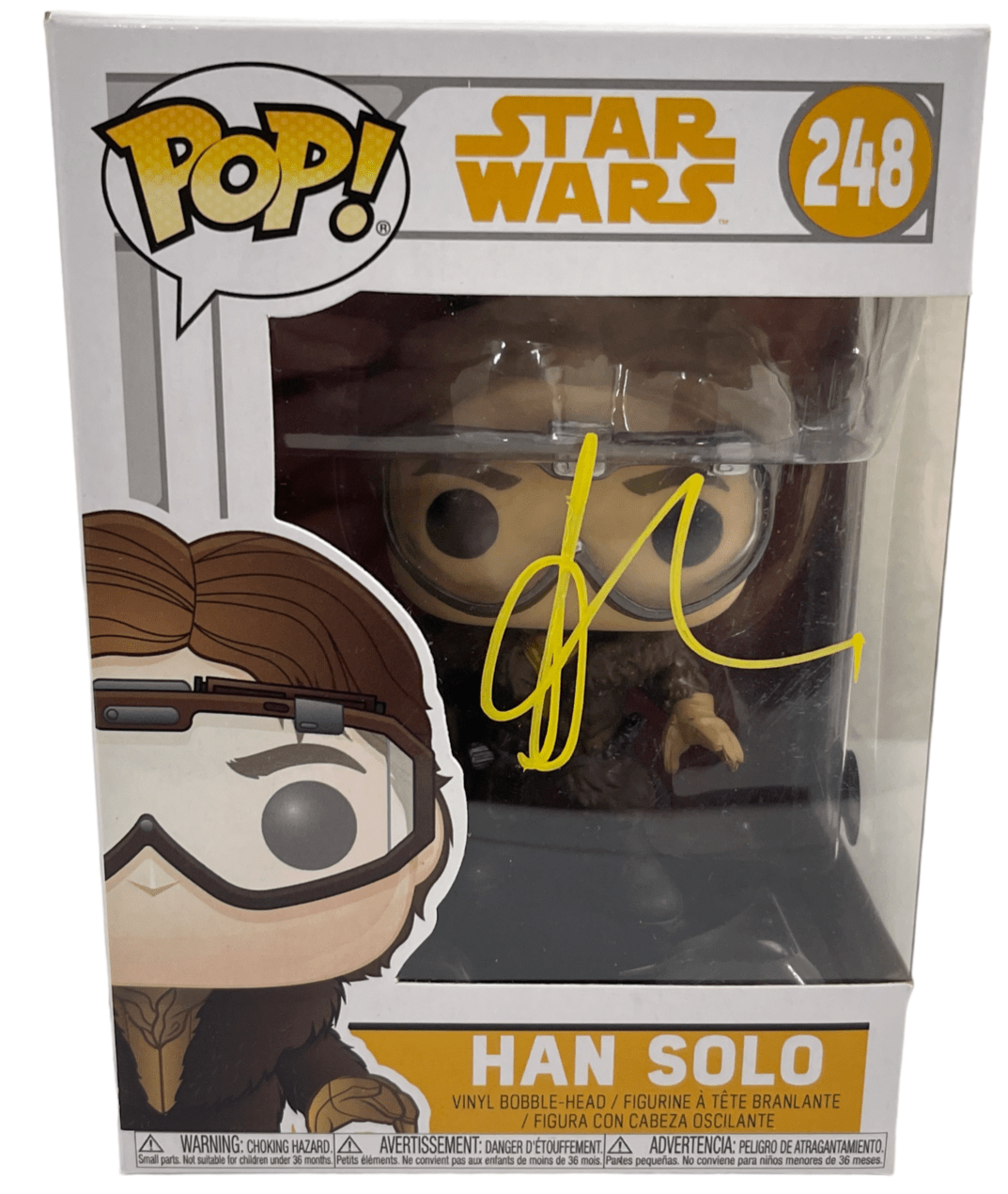 Alden Ehrenreich Authentic Autographed Han Solo Star Wars 248 Funko Pop Figure