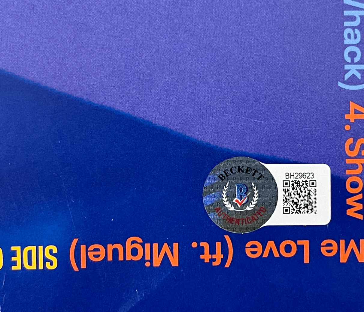 Alicia Keys Signed Vinyl Record Beckett COA - Item #5 - Detail View