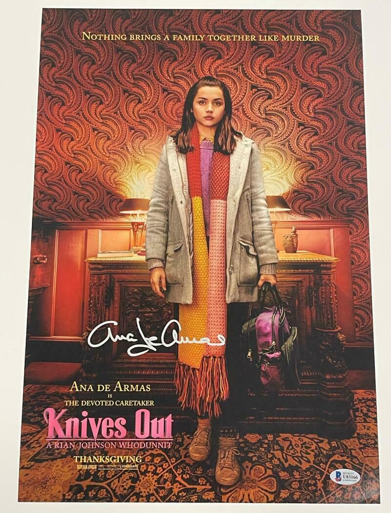 Ana de Armas Signed 12x18 Photo from Knives Out Beckett COA