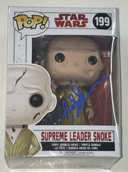 Andy Serkis Authentic Autographed Supreme Leader Snoke 199 Star Wars Funko Pop! Figure - Prime Time Signatures - TV & Film