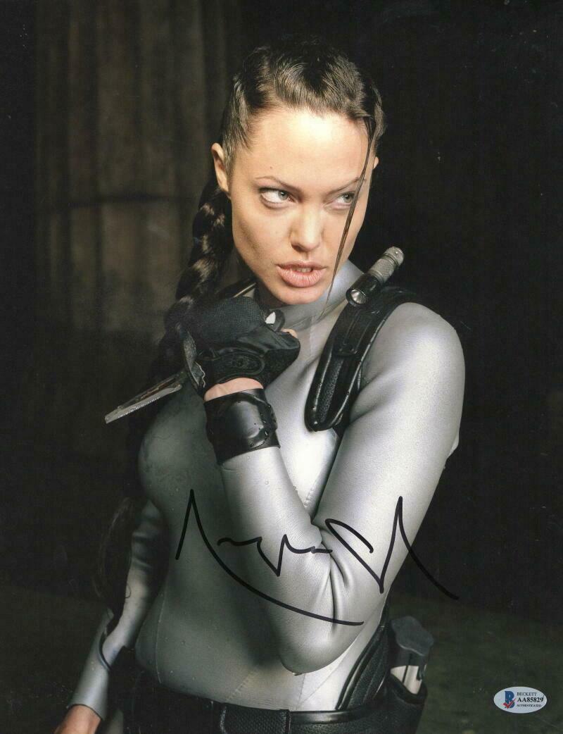 Angelina Jolie Signed 11x14 Photo from Tomb Raider Beckett COA - Item #9