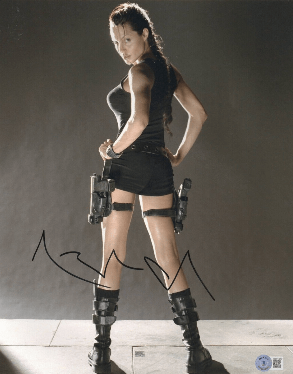 Angelina Jolie Signed 11x14 Photo from Tomb Raider Beckett COA - Item #2