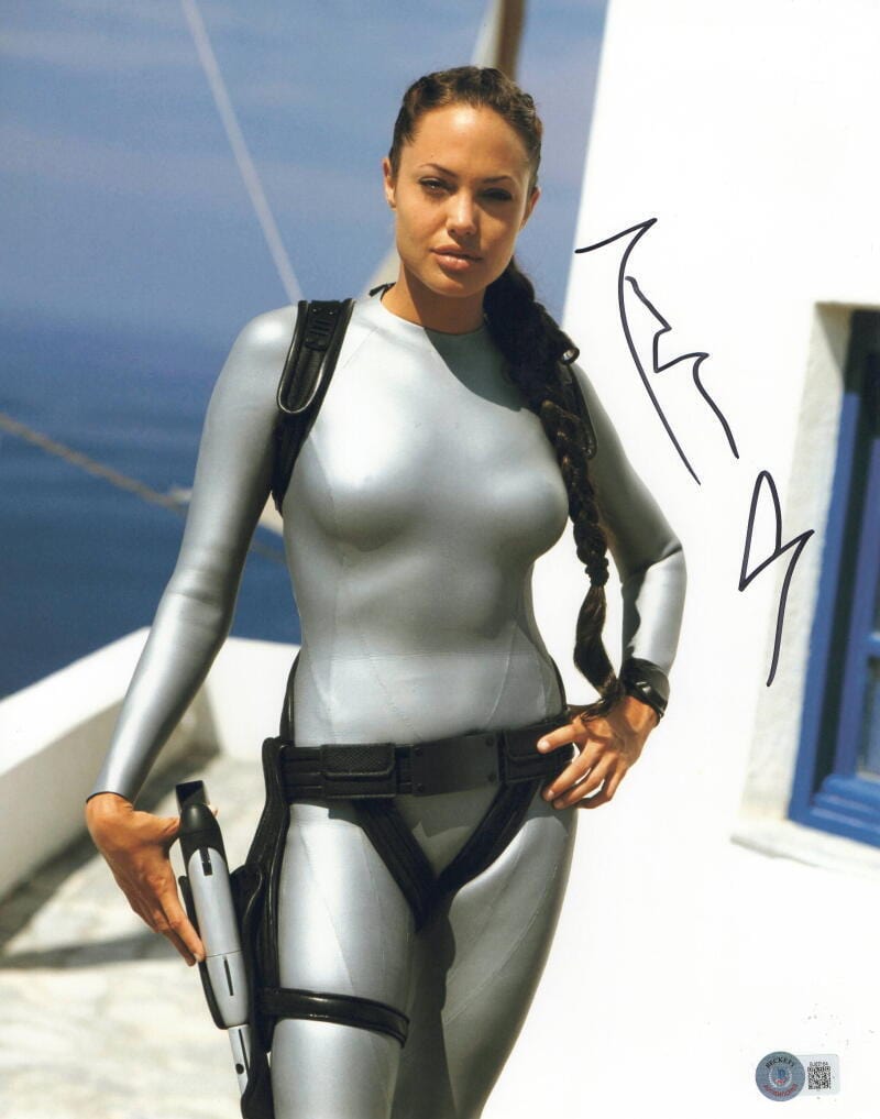 Angelina Jolie Signed 11x14 Photo from Tomb Raider Beckett COA - Item #4
