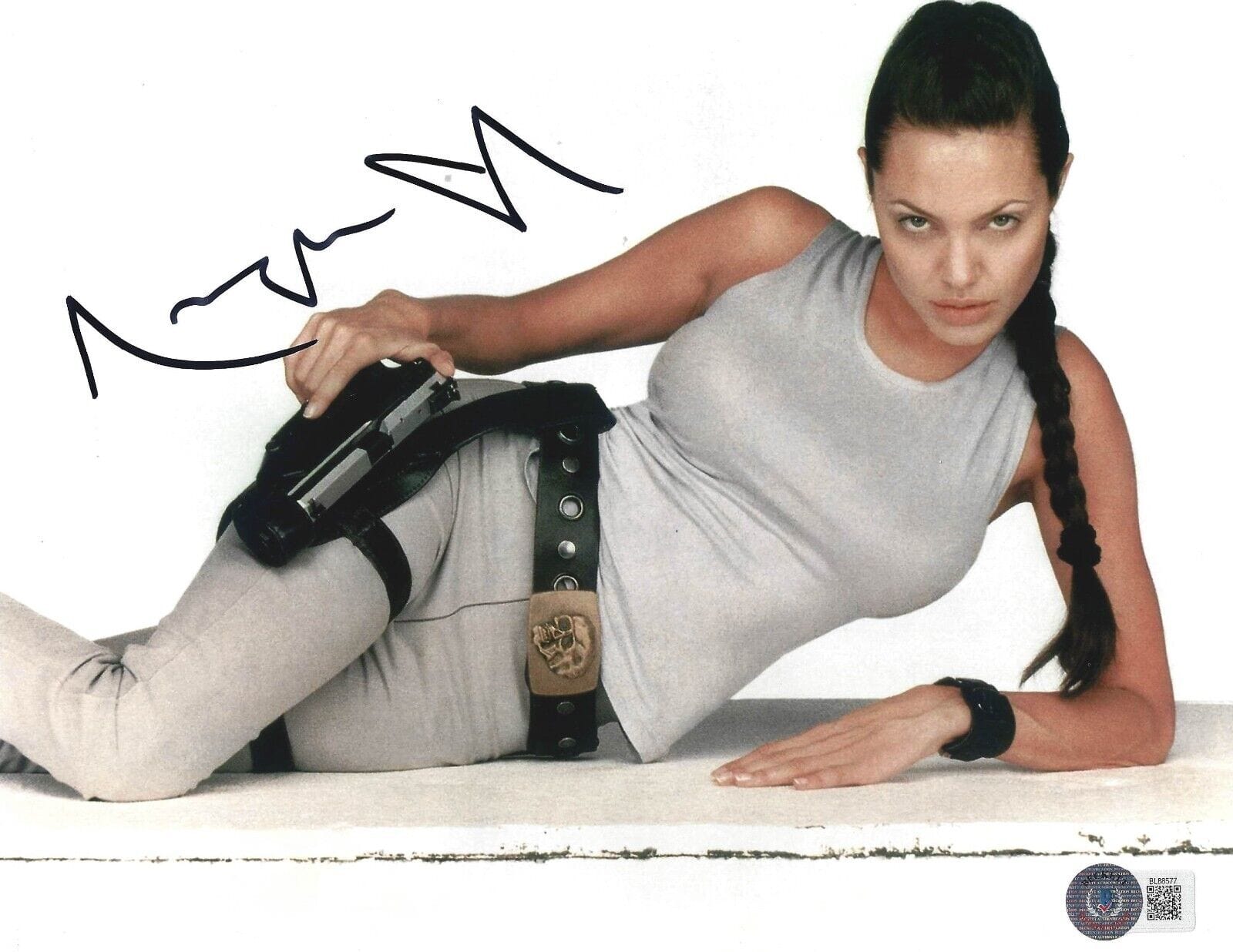 Angelina Jolie Signed 8x10 Photo from Tomb Raider Beckett COA - Item #3